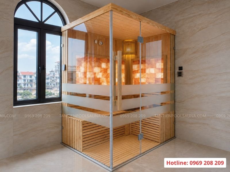 Phòng xông hơi đá muối lắp đặt tại Bắc Giang
