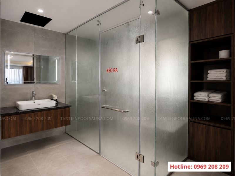 Lắp đặt phòng xông ướt villa Mộc Horion