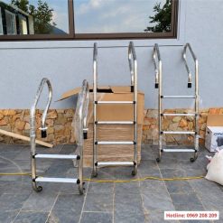 Thang bể bơi 2 bậc SF215 Thang bể bơi inox 2 bậc SF215