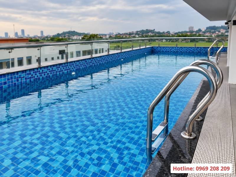 Thang bể bơi 2 bậc SF215 Thang bể bơi inox