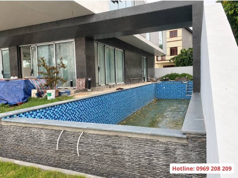 Cấu tạo thành bể bơi: Kết cấu, vật liệu và thiết bị Thi công bể bơi gia đình tại Bắc Giang