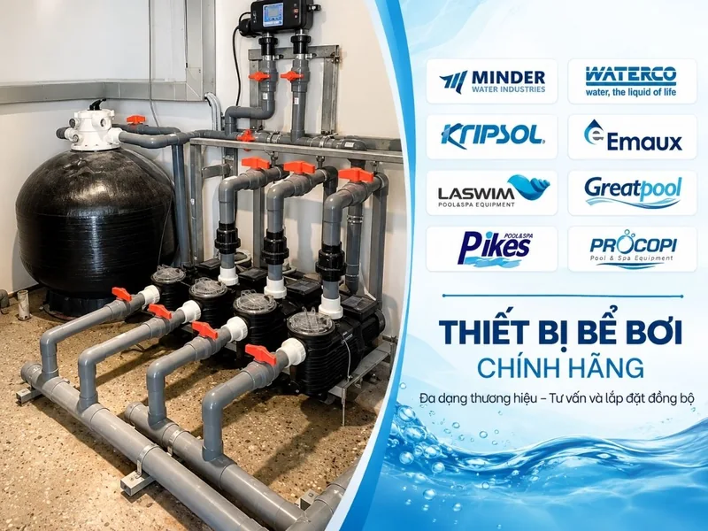 Thiết bị bể bơi Tân Tiến - Nhập khẩu chính hãng