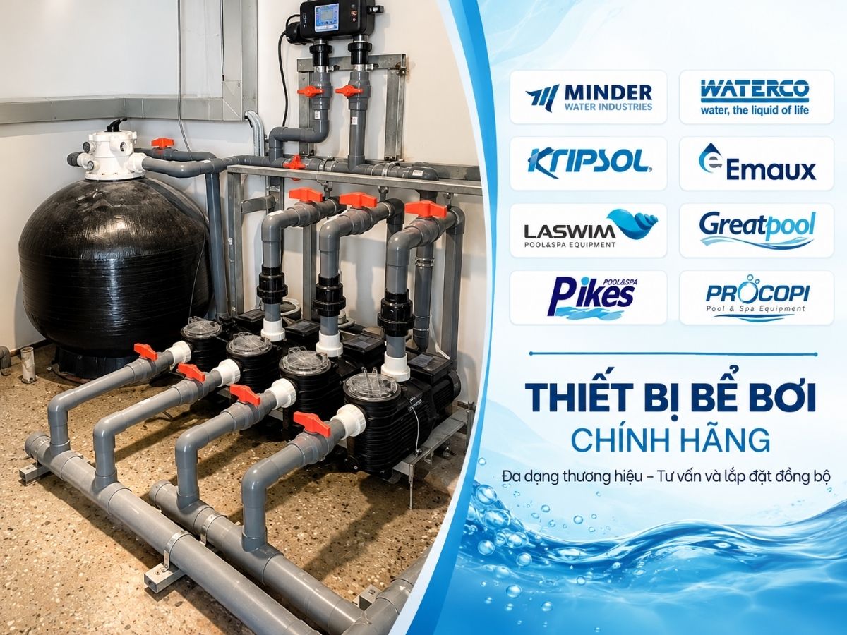 Thiết bị bể bơi chính hãng Tân Tiến